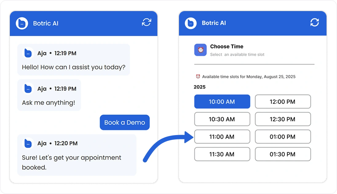 Automatically Book Demos from Support Chats